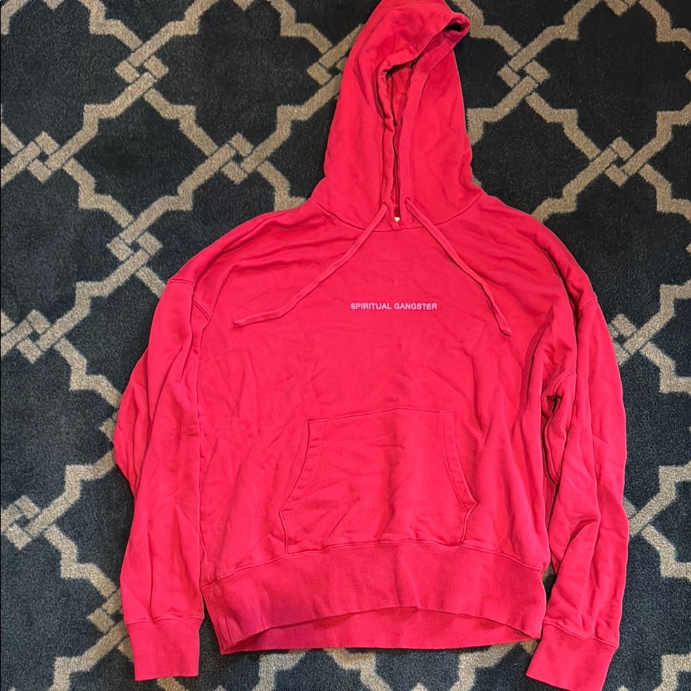 Spiritual Gangster Vibrant Red Men's Hoodie